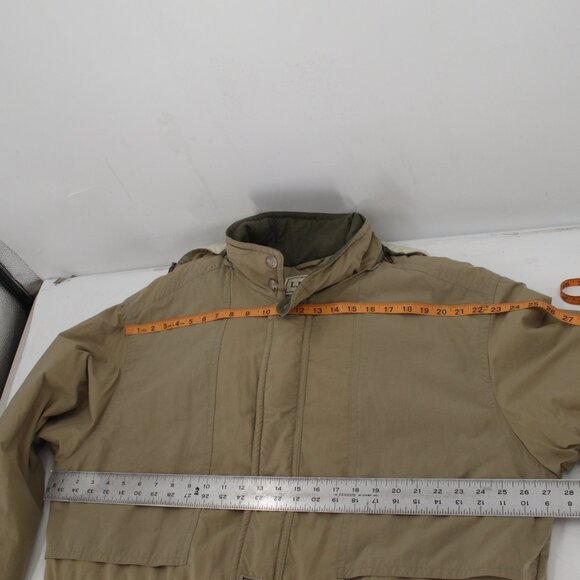 LL bean Jacket Men XLT Parka Khaki Gore-Tex Full Zip hooded insulated chore coat - Picture 11 of 16